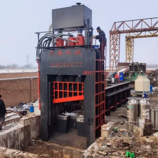 Tesoura de corte e enfardamento de chapas metálicas pesadas hidráulicas