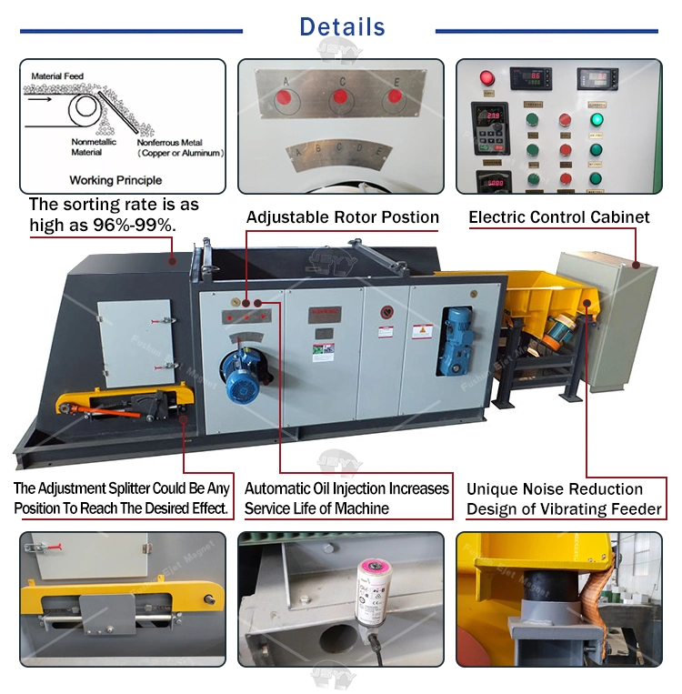 High Gradient Aluminium Recycling Eddy Current Separator Aluminum Recycling