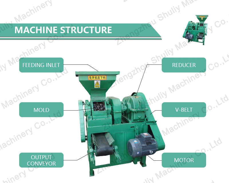 China Coal Charcoal Pillow Ball Briquetting Making Machine Large Charcoal Briquette Press Machine Roll Making Machine Price