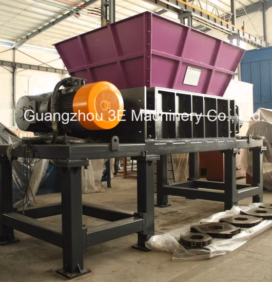 Máquina de Reciclagem Destruidora de Sucata de Dois Eixos Pneu Plástico PP Trituradora Máquina de Reciclagem Linha/Máquina de Reciclagem de Plástico